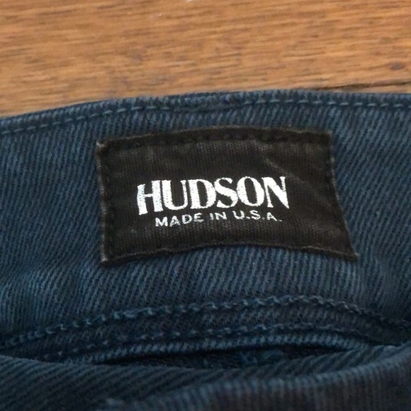 Hudson Denim High Waisted Green Skinny Jeans 24 - Picture 2 of 8